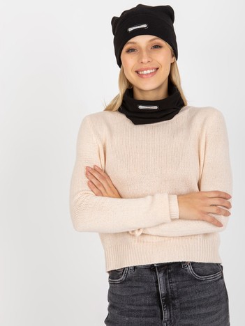 Black two-piece winter set with chimney
