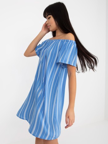 Blue summer striped Spanish dress FRESH MADE