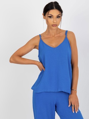 Blue women's strap top OCH BELLA