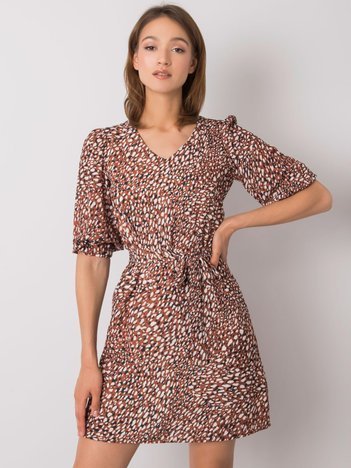 Brown dress with Jianna prints