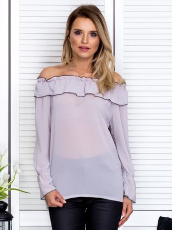 Chiffon blouse spanish grey