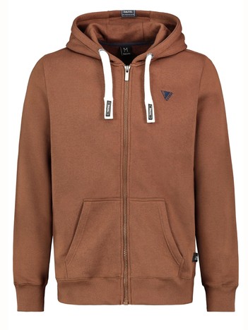 Dark brown sweatshirt for men with pockets SUBLEVEL