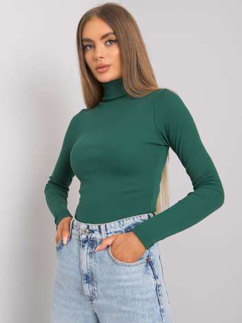 Dark green striped turtleneck blouse Elisee RUE PARIS