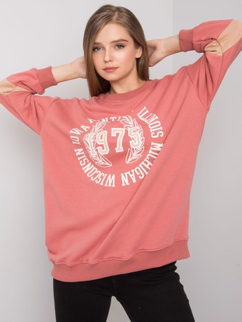 Dirty pink oversize sweatshirt with Kate print