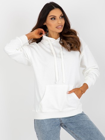 Ecru sweatshirt women's casual kangaroo sweatshirt