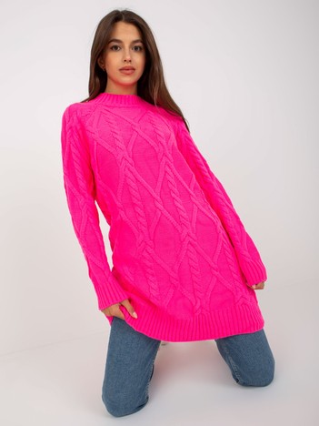 Fluo pink mini dress with braids RUE PARIS