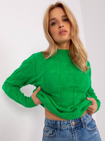 Green Loose Knit Sweater