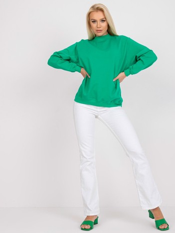 Green Sweatshirt Basic Twist