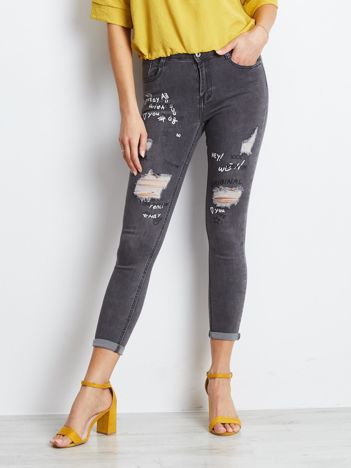 Grey Crossline Jeans