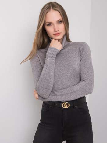 Grey Polly Turtleneck Sweater