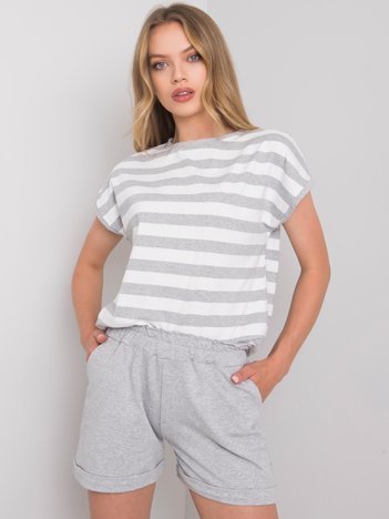 Grey and white casual set Elsa RUE PARIS