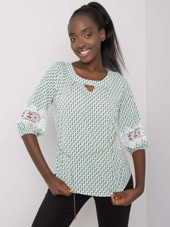 Jazmin white and green blouse