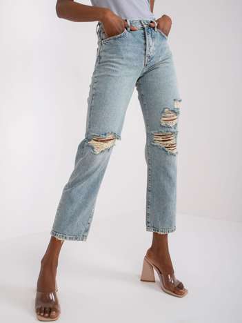 Light blue straight jeans for women Alexis RUE PARIS