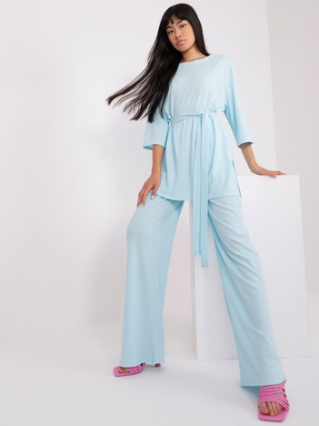 Light blue women's casual band set