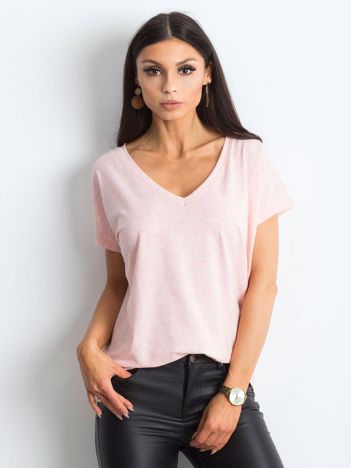 Light pink melange t-shirt Emory