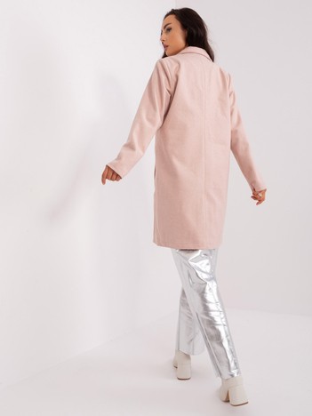 Light pink women's coat with lining