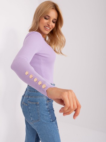 Light purple fitted classic sweater