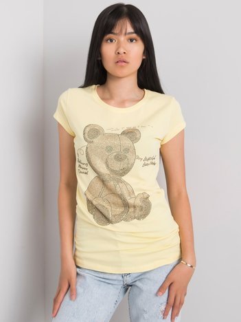 Light yellow t-shirt with Misha applique