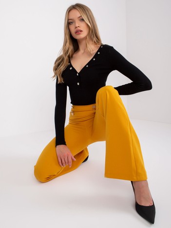 Mustard elegant trousers with cantas Salerno