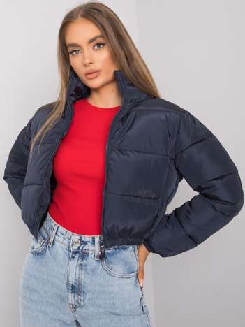 Navy Blue Quilted Jacket Iseline