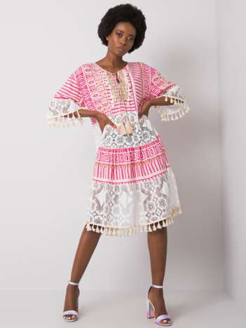 Nayeli's pink boho dress