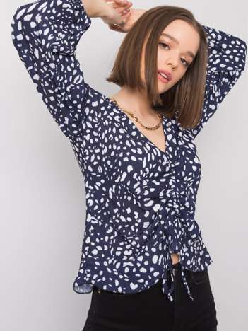 Ricarda navy blue blouse