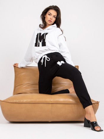 White and black sweatshirt set with hood Danielle