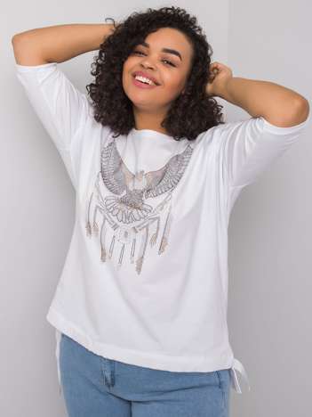 White blouse with Cassia appliques