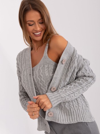 Women's grey knitted set