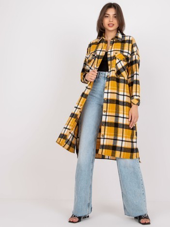 Yellow and Black Long Loose Orina Shirt