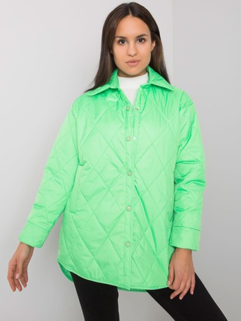 Zenya Women's Green Quilted Jacket
