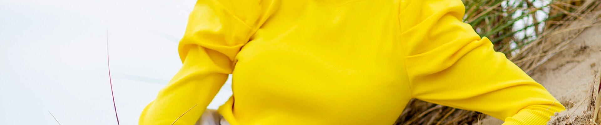 Women’s clothes in yellow illuminating