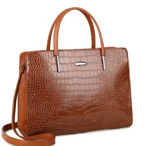 Brown bag with animal motif LUIGISANTO