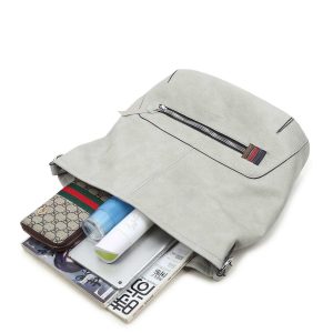 Grey bag with zipper pocket LUIGISANTO