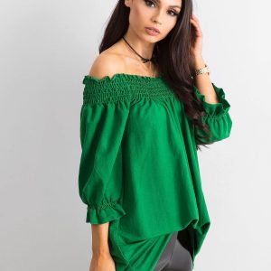 Tunic with Spanish neckline green