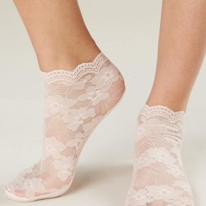 Pink lace socks