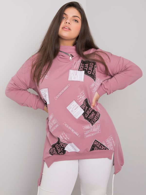 Ives Dirty Pink Plus Size Hoodie