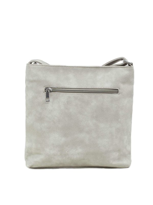 Grey Shoulder Bag with Pockets