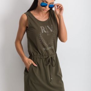 Khaki Embellishment Dress