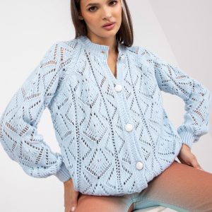 Light Blue Vintage Openwork Cardigan RUE PARIS