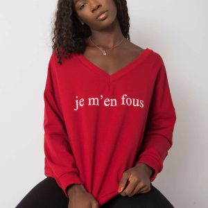 Burgundy cotton sweatshirt with Bridgetta inscription