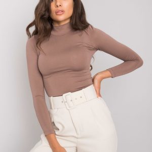 RUE PARIS Cassie coffee blouse