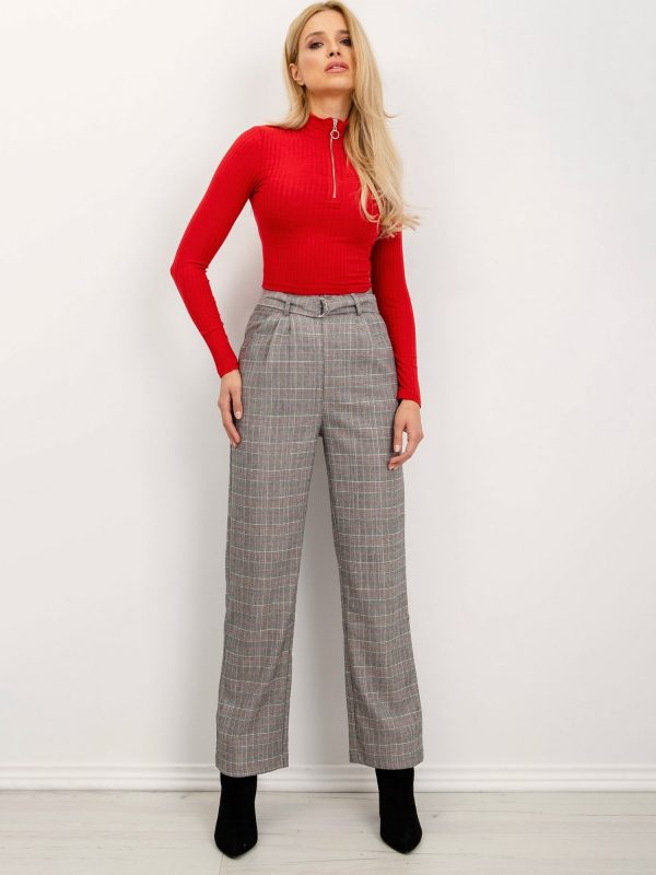 BSL Grey Plaid Women's Pants