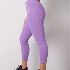 Purple plus size striped leggings Caitleen RUE PARIS