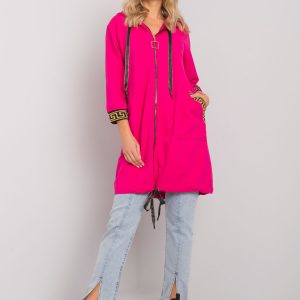 Fuchsia women's hooded sweatshirt Lisbon