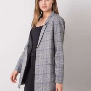 Isobell SUBLEVEL White & Black Checkered Blazer