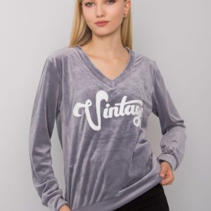 Gray velour sweatshirt Cristobel