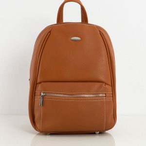 Light Brown Eco Leather Backpack