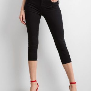 Black skinny jeans trousers with bows