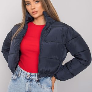 Navy Blue Quilted Jacket Iseline